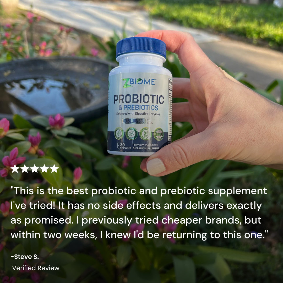 ZBIOME Probiotic + Prebiotic + Digestive Enzymes